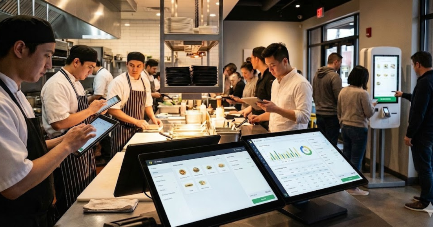 97b5c4d1-96b3-4107-b967-18c5a0600203 AI catering tools Melbourne party planning 2026 — Melbourne party host using phone or laptop with AI catering planning tool for upcoming celebration