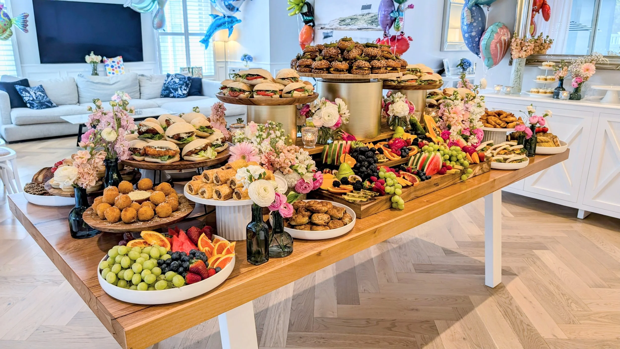 Birthday+Grazing+Table+Angle Hero: small birthday party catering Melbourne 2026 — Small Party Catering Melbourne beautifully styled grazing table for intimate Melbourne birthday party